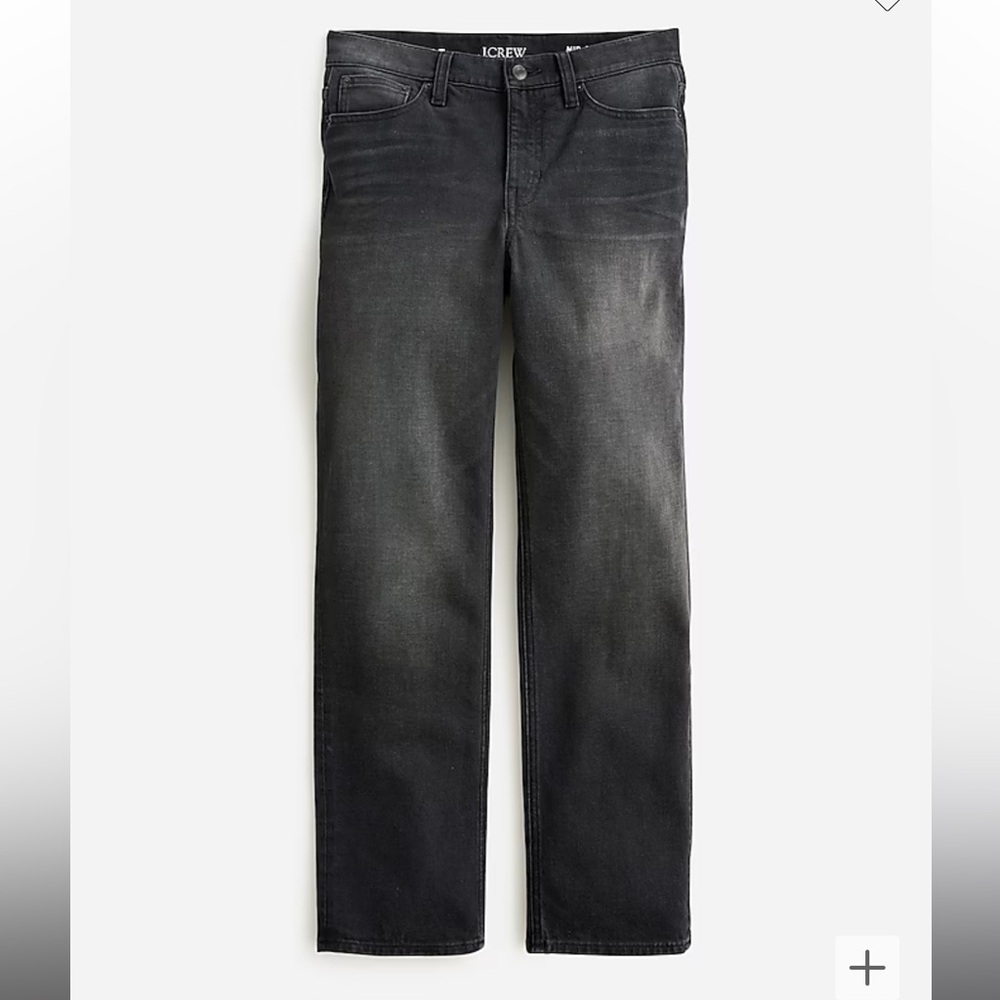 J.CREW mid-rise '90s classic straight-fit jean in Charcoal wash